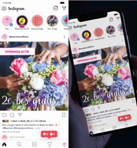 Instagram post Bloemen van Roos