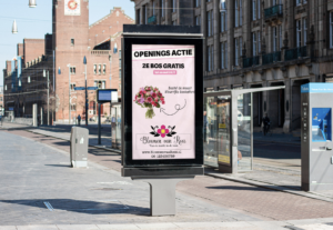 Digitale abri Bloemen van Roos